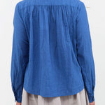 Pas de Calais Apparel Womens Blouses Organic Cotton Chambray Long Sleeve Blouse