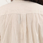 Pas de Calais Apparel Womens Blouses Organic Cotton Dobby Stripe Standard Shirt