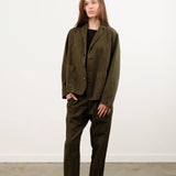 Pas de Calais Apparel Womens Pants Organic Cotton Linen Natural Twill Loose Slim Pants