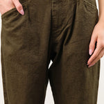 Pas de Calais Apparel Womens Pants Organic Cotton Linen Natural Twill Loose Slim Pants