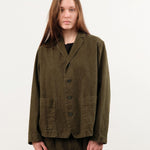 Pas de Calais Apparel Womens Jackets Organic Cotton Linen Natural Twill Tailored Jacket