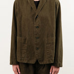Pas de Calais Apparel Womens Jackets Organic Cotton Linen Natural Twill Tailored Jacket