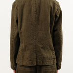 Pas de Calais Apparel Womens Jackets Organic Cotton Linen Natural Twill Tailored Jacket