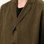 Pas de Calais Apparel Womens Jackets Organic Cotton Linen Natural Twill Tailored Jacket