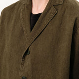 Pas de Calais Apparel Womens Jackets Organic Cotton Linen Natural Twill Tailored Jacket