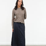 Pas de Calais Pin Dot Crinkle Skirt in Navy 