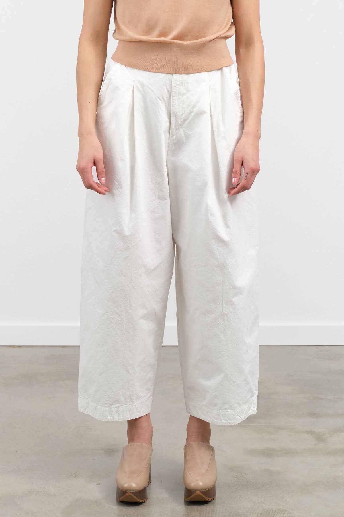 Front view of Pleated Wide Pants