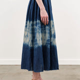 Pas de Calais Apparel Womens Skirts Ramie Tencel Willow Dye Skirt