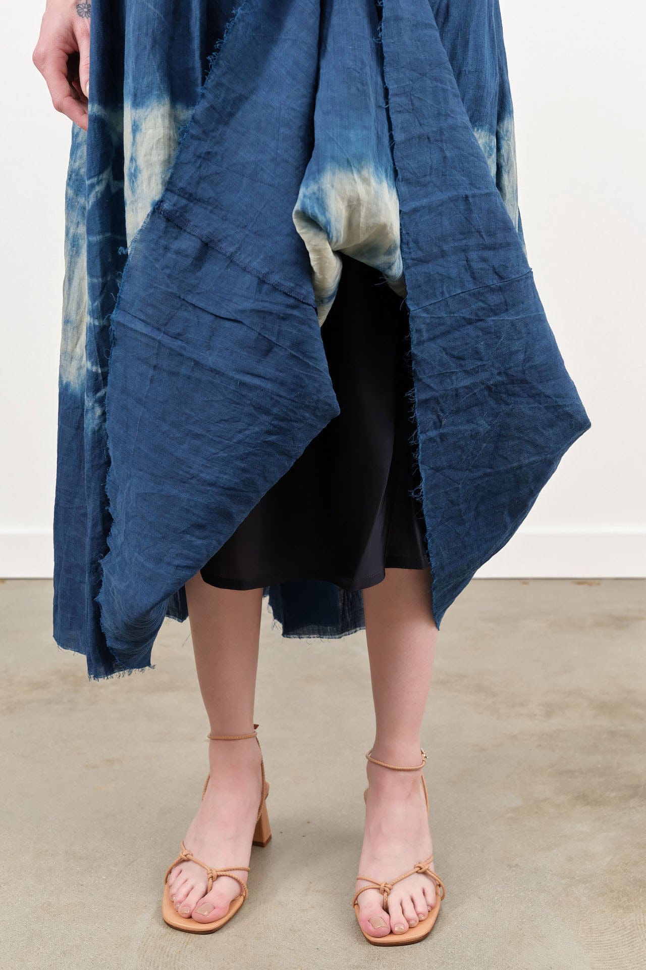 Pas de Calais Apparel Womens Skirts Ramie Tencel Willow Dye Skirt