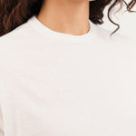 Pas de Calais Apparel Womens Tees Recycle Jersey Long Sleeve Pullover in White