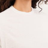 Pas de Calais Apparel Womens Tees Recycle Jersey Long Sleeve Pullover in White