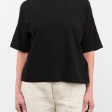 Pas de Calais Apparel Womens Tees Recycle Jersey Oversize T-Shirt in Black