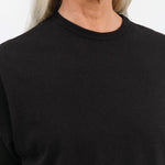 Pas de Calais Apparel Womens Tees Recycle Jersey Oversize T-Shirt in Black