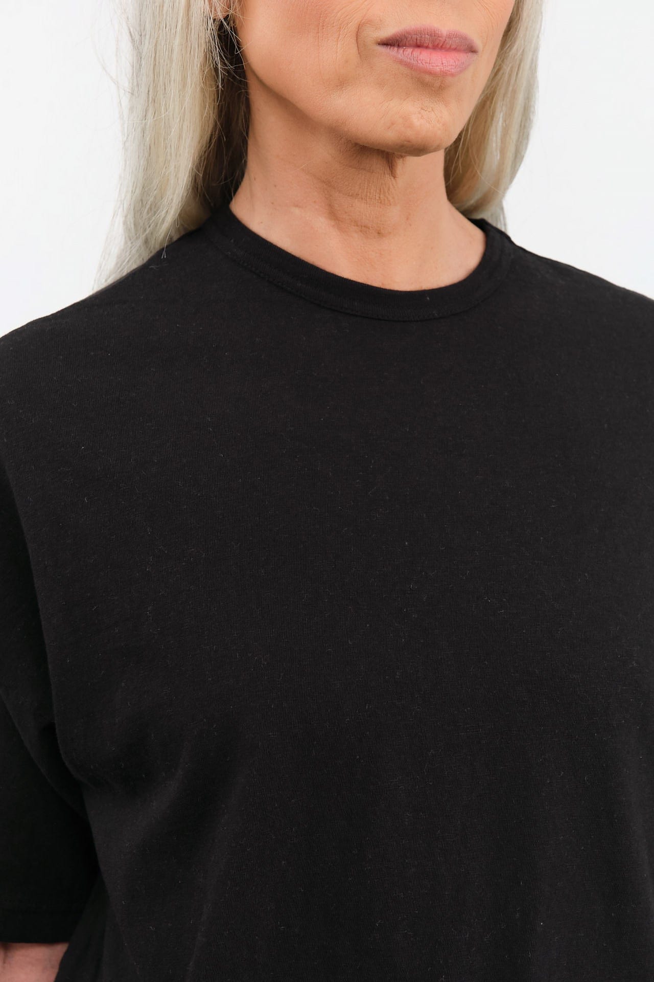 Pas de Calais Apparel Womens Tees Recycle Jersey Oversize T-Shirt in Black