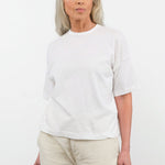 Pas de Calais Apparel Womens Tees Recycle Jersey Oversize T-Shirt in White