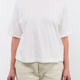 Pas de Calais Apparel Womens Tees Recycle Jersey Oversize T-Shirt in White