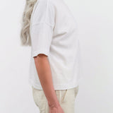 Pas de Calais Apparel Womens Tees Recycle Jersey Oversize T-Shirt in White