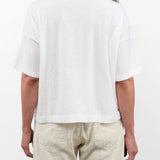 Pas de Calais Apparel Womens Tees Recycle Jersey Oversize T-Shirt in White