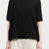 Recycled Cotton Relaxed Short Sleeve T-Shirt by Pas de Calais in Black