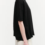 Pas de Calais Designer Brand Recycled Cotton Relaxed Short Sleeve T-Shirt in Black