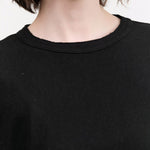 Black Recycled Cotton Relaxed Short Sleeve T-Shirt by Pas de Calais