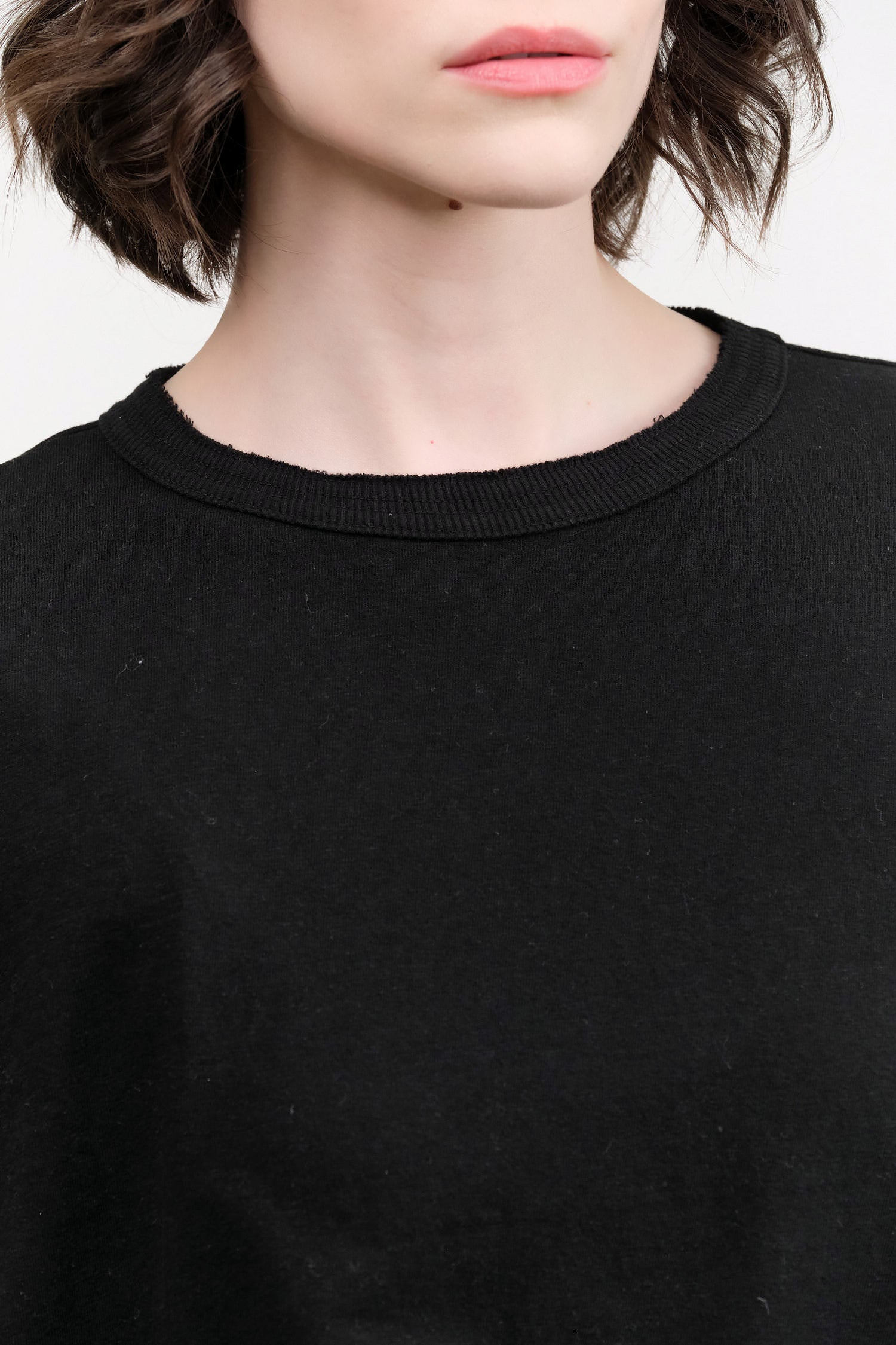 Black Recycled Cotton Relaxed Short Sleeve T-Shirt by Pas de Calais