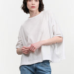 Pas de Calais Recycled Cotton Relaxed Short Sleeve T-Shirt in White