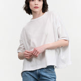 Pas de Calais Recycled Cotton Relaxed Short Sleeve T-Shirt in White