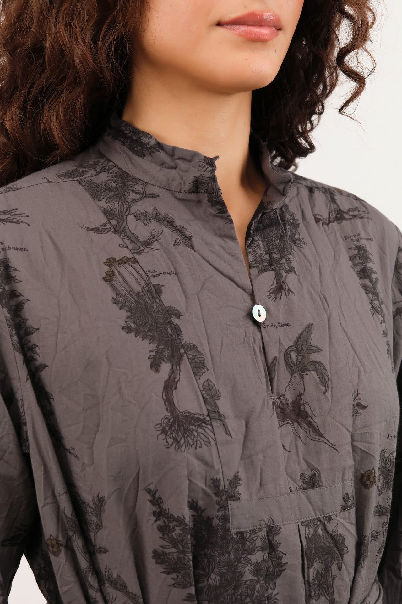Pas de Calais Apparel Womens Dresses Relax Herbal Print Dress