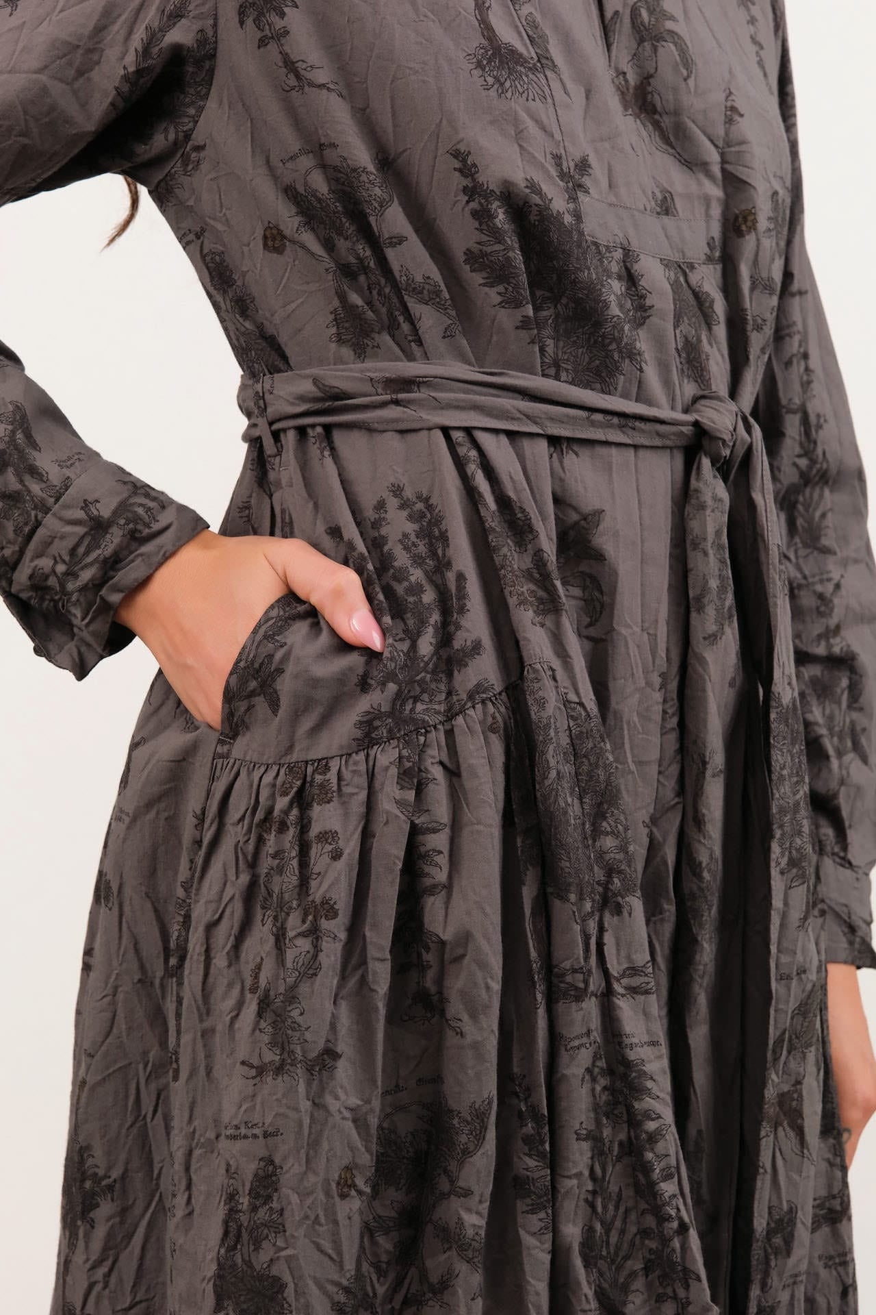 Pas de Calais Apparel Womens Dresses Relax Herbal Print Dress