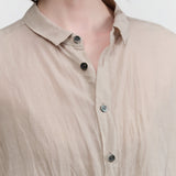 Grey Tencel/Ramie Botanical Dye Blouse by Pas de Calais