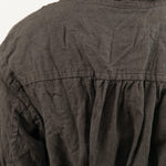 Pas de Calais Apparel Womens Jackets Washed Double-Sided Brushed Linen Canvas Shirt Jacket