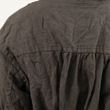 Pas de Calais Apparel Womens Jackets Washed Double-Sided Brushed Linen Canvas Shirt Jacket