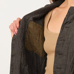 Pas de Calais Apparel Womens Jackets Washed Double-Sided Brushed Linen Canvas Shirt Jacket