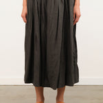 Pas de Calais Apparel Womens Skirts Washed Double-Sided Brushed Linen Canvas Skirt