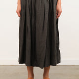 Pas de Calais Apparel Womens Skirts Washed Double-Sided Brushed Linen Canvas Skirt