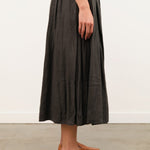 Pas de Calais Apparel Womens Skirts Washed Double-Sided Brushed Linen Canvas Skirt