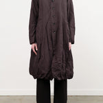 Pas de Calais Apparel Womens Outerwear Washed Organic Cotton ECOPET Mini Check Tailored Coat