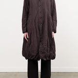 Pas de Calais Apparel Womens Outerwear Washed Organic Cotton ECOPET Mini Check Tailored Coat