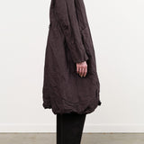 Pas de Calais Apparel Womens Outerwear Washed Organic Cotton ECOPET Mini Check Tailored Coat