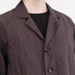 Pas de Calais Apparel Womens Outerwear Washed Organic Cotton ECOPET Mini Check Tailored Coat