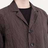 Pas de Calais Apparel Womens Outerwear Washed Organic Cotton ECOPET Mini Check Tailored Coat