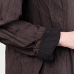 Pas de Calais Apparel Womens Outerwear Washed Organic Cotton ECOPET Mini Check Tailored Coat
