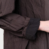 Pas de Calais Apparel Womens Outerwear Washed Organic Cotton ECOPET Mini Check Tailored Coat