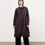Pas de Calais Apparel Womens Outerwear Washed Organic Cotton ECOPET Mini Check Tailored Coat