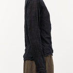 Pas de Calais Apparel Womens Sweaters Wool Gauze Crinkle Pullover Jersey in Charcoal