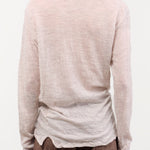 Pas de Calais Apparel Womens Sweaters Wool Gauze Crinkle Pullover Jersey in Ivory