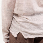 Pas de Calais Apparel Womens Sweaters Wool Gauze Crinkle Pullover Jersey in Ivory