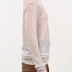 Pas de Calais Apparel Womens Sweaters Wool Gauze Crinkle Turtleneck Jersey Pullover in Ivory