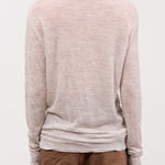 Pas de Calais Apparel Womens Sweaters Wool Gauze Crinkle Turtleneck Jersey Pullover in Ivory